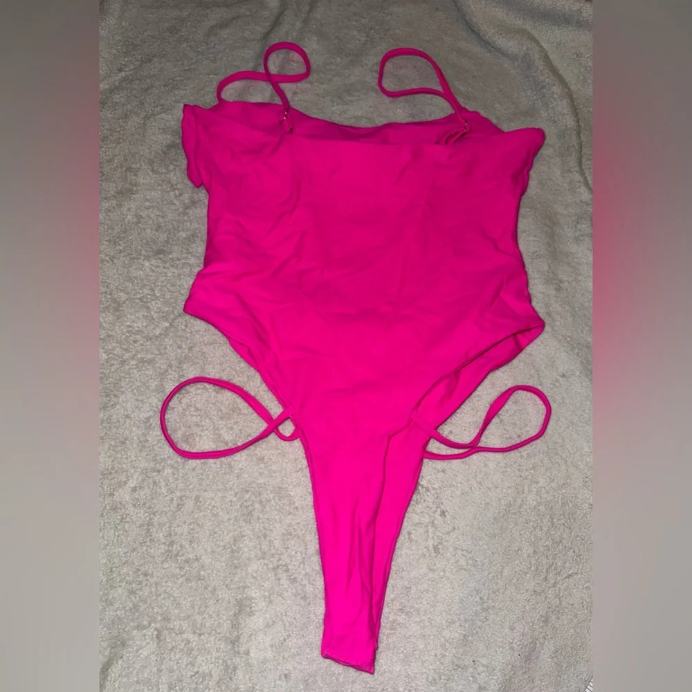 Hot Pink One Piece Swimsuit - Picture 4 of 4